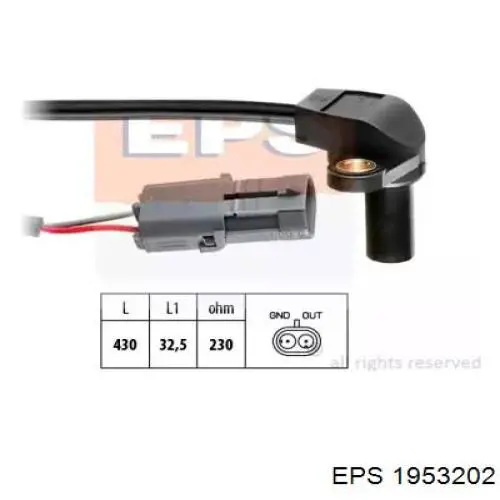 1.953.202 EPS sensor de posición del cigüeñal