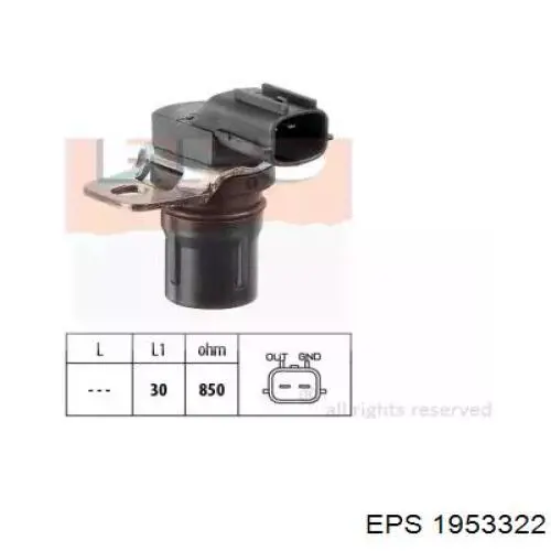 1.953.322 EPS sensor de velocidad