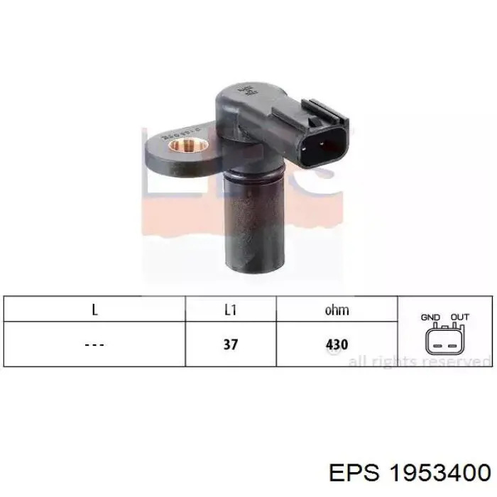 1.953.400 EPS sensor de posición del árbol de levas