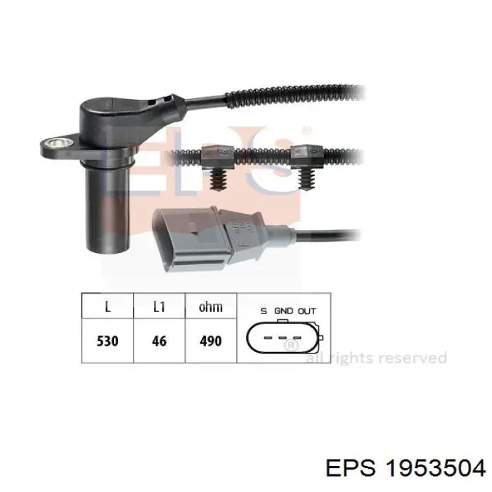 1.953.504 EPS sensor de posición del cigüeñal