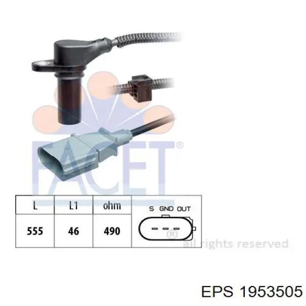 1.953.505 EPS sensor de posición del cigüeñal