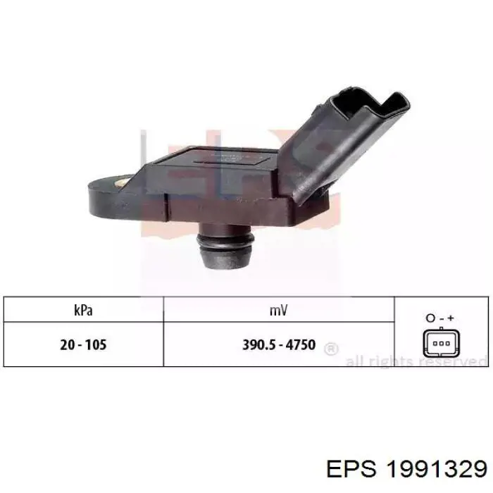 1.991.329 EPS sensor de flujo de aire/medidor de flujo (flujo de aire masibo)