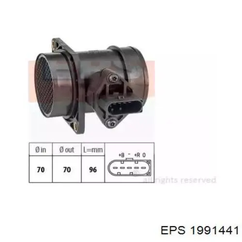 1.991.441 EPS sensor de flujo de aire/medidor de flujo (flujo de aire masibo)