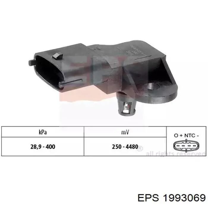 9202701 Volvo sensor de presion del colector de admision