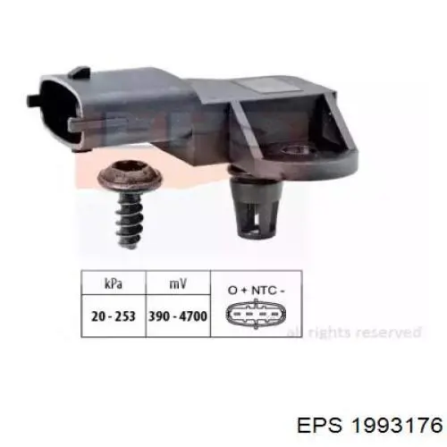 1.993.176 EPS sensor de presion del colector de admision