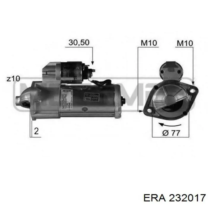 232017 ERA soporte, escobillas de carbón, motor de arranque