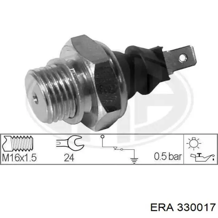 330017 ERA indicador, presión del aceite