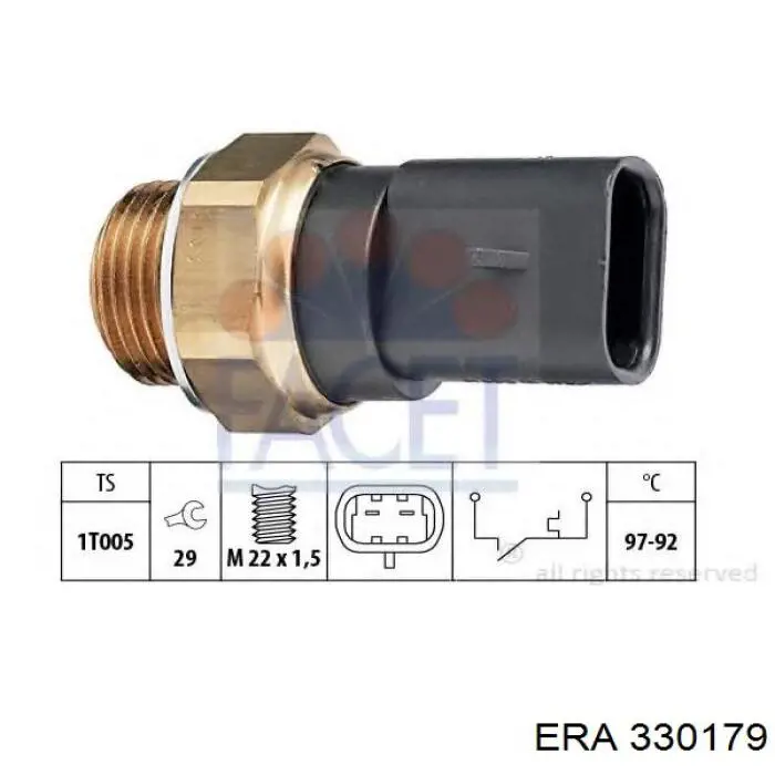 330179 ERA sensor, temperatura del refrigerante (encendido el ventilador del radiador)