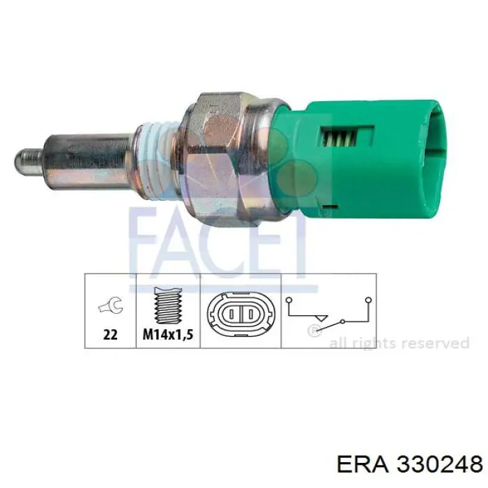 330248 ERA interruptor, piloto de marcha atrás