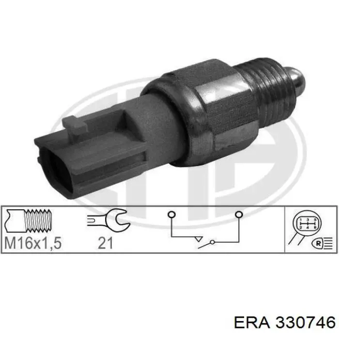 330746 ERA interruptor, piloto de marcha atrás