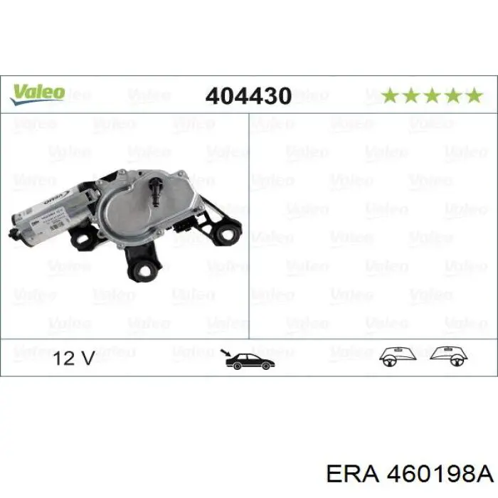 460198A ERA motor limpiaparabrisas luna trasera