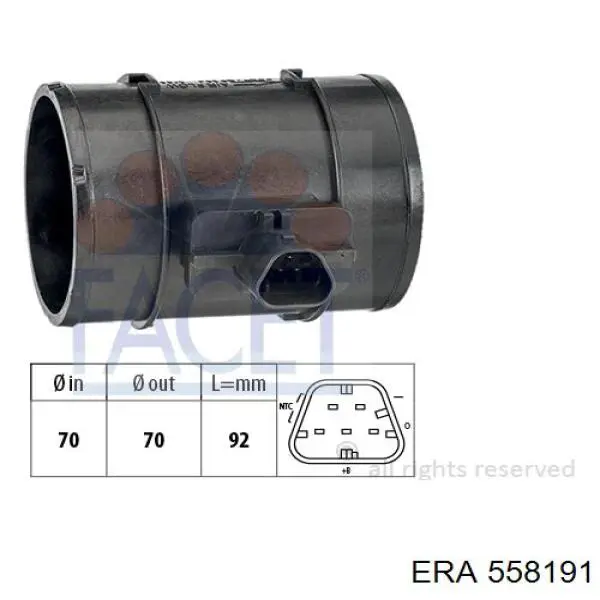 558191 ERA sensor de flujo de aire/medidor de flujo (flujo de aire masibo)