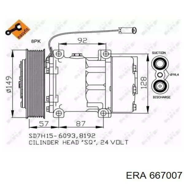 667007 ERA condensador aire acondicionado