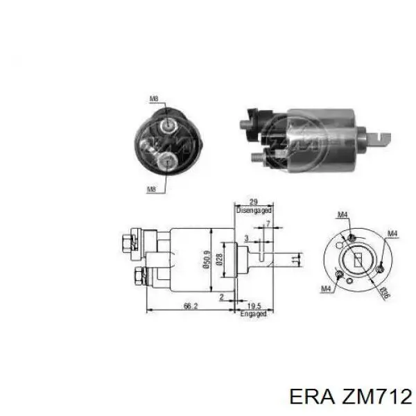  Interruptor magnético, estárter para Opel Monterey UBS