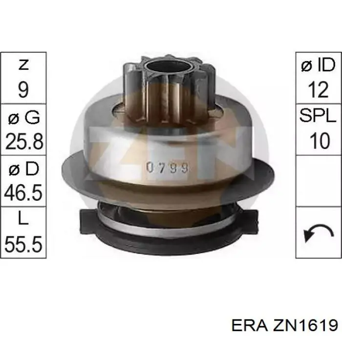 ZN1619 ERA bendix, motor de arranque