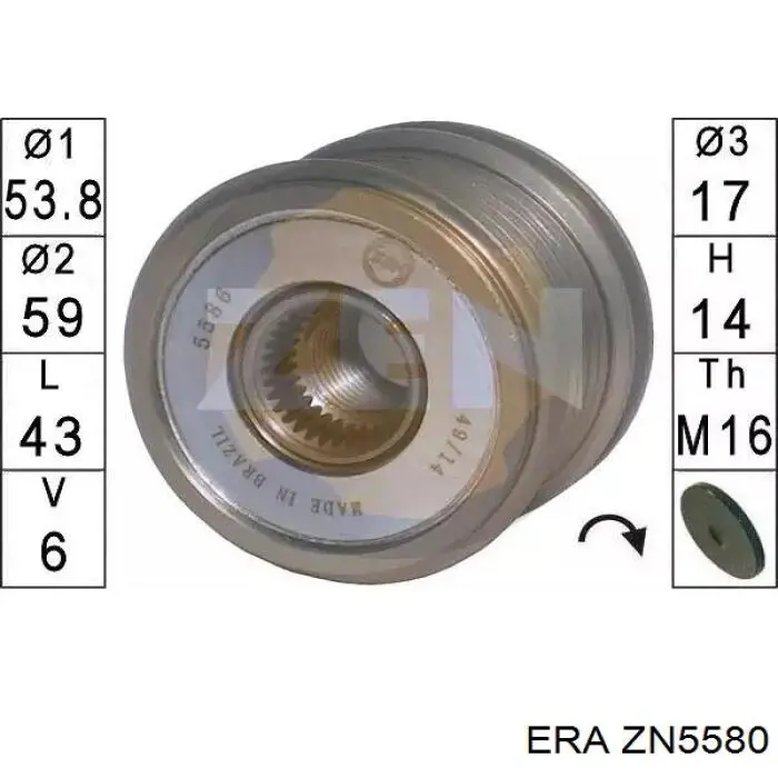 ZN5580 ERA poleas juego de piezas