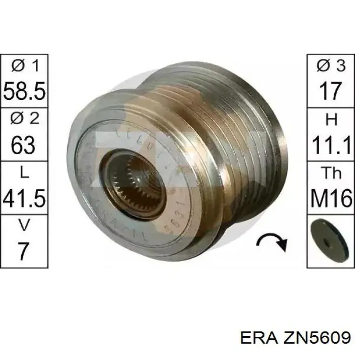 ZN5609 ERA poleas juego de piezas