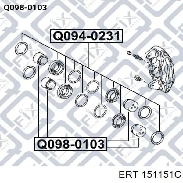 151151-C ERT émbolo, pinza del freno delantera