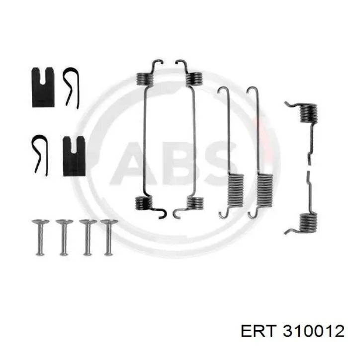 310012 ERT kit de montaje, zapatas de freno traseras