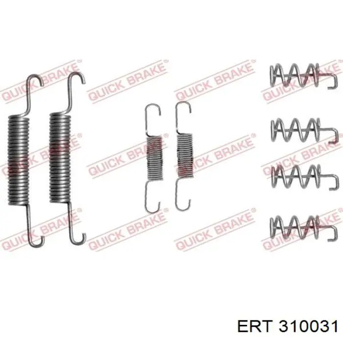 310031 ERT kit de montaje, zapatas de freno traseras