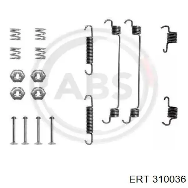 310036 ERT kit de montaje, zapatas de freno traseras