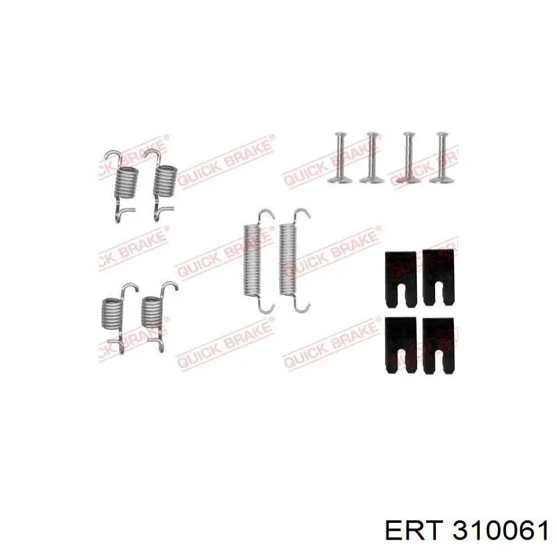 310061 ERT kit de montaje, zapatas de freno traseras