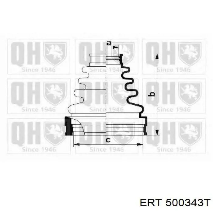 500343T ERT fuelle, árbol de transmisión trasero exterior