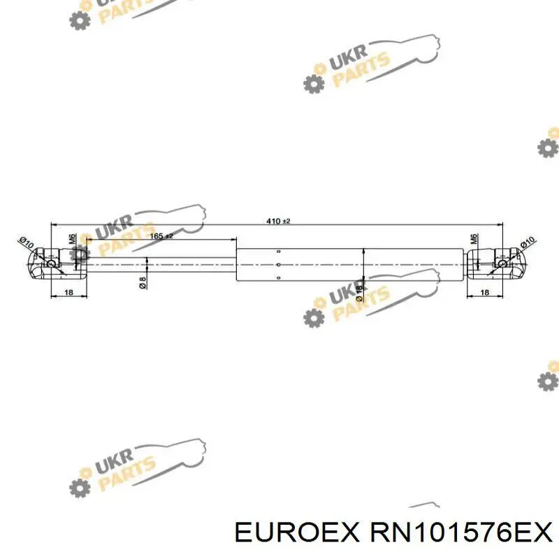 RN101576EX Euroex amortiguador de maletero