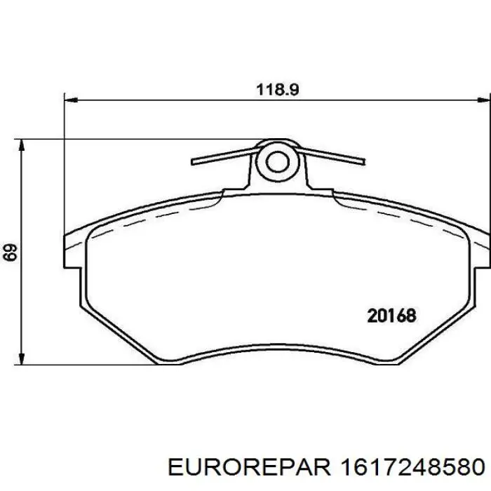 1617248580 Eurorepar pastillas de freno delanteras