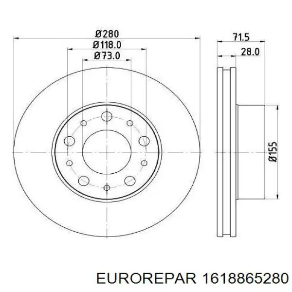 1618865280 Eurorepar freno de disco delantero