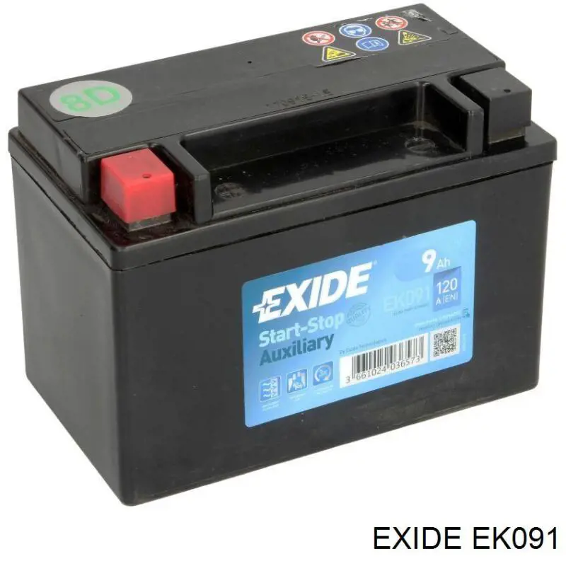 EK091 Exide batería de arranque