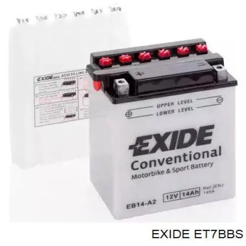 ET7BBS Exide batería de arranque