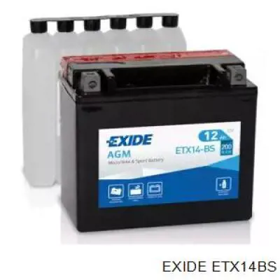 ETX14BS Exide batería de arranque