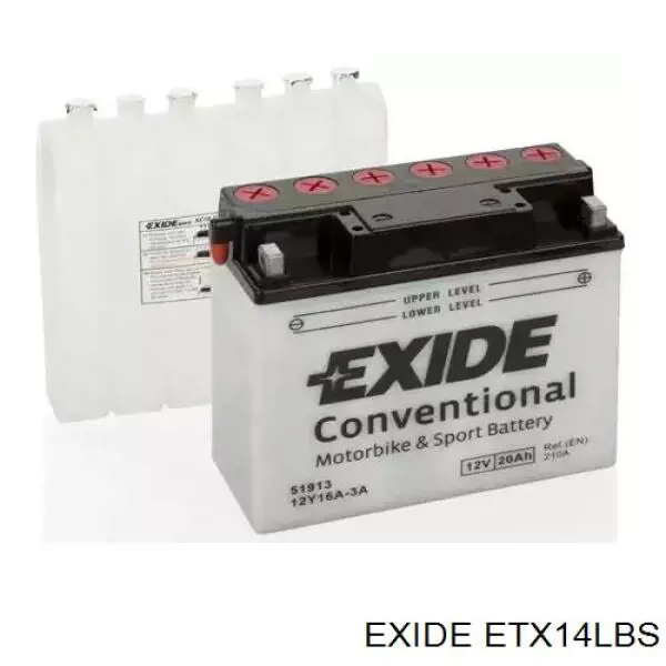 ETX14LBS Exide batería de arranque