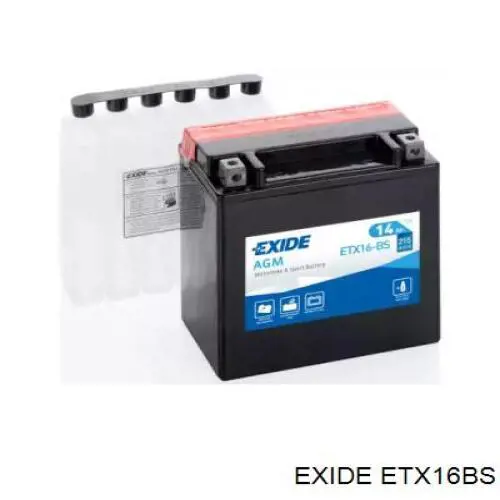 ETX16BS Exide batería de arranque