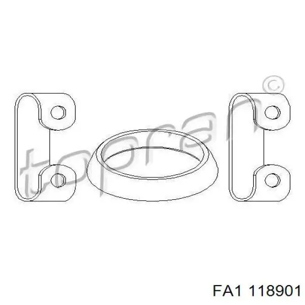  Junta De Tubo De Escape Silenciador para Volkswagen Transporter 70XB, 70XC, 7DB, 7DW