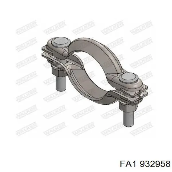  Abrazadera de silenciador trasera para Renault Rapid F40