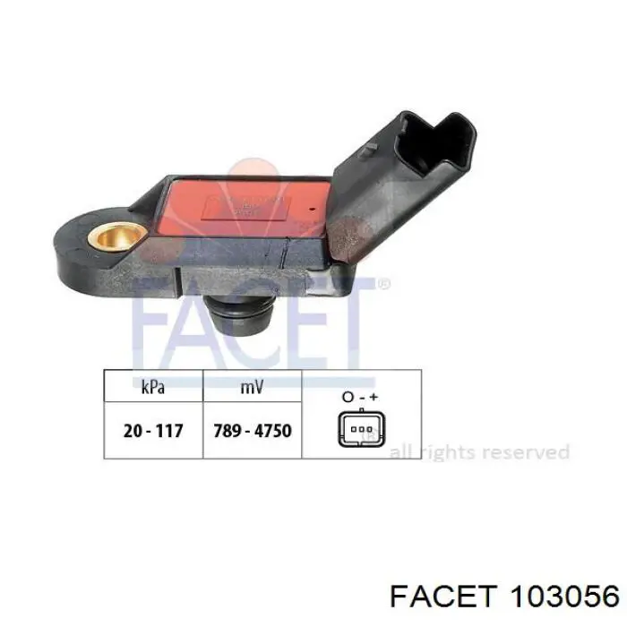 9639418980 Renault (RVI) sensor de presion del colector de admision