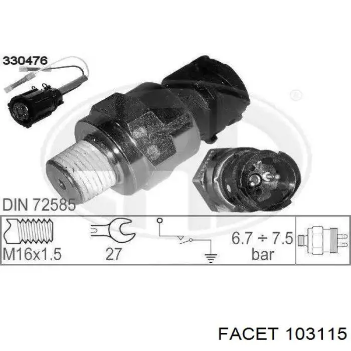  Sensor de presión de combustible para Land Rover Range Rover 3 