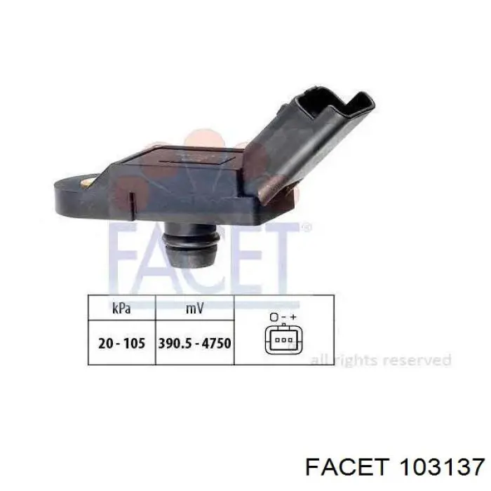 95268 NGK sensor de presion del colector de admision