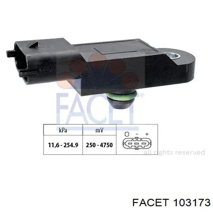 10.3173 Facet sensor de presion del colector de admision