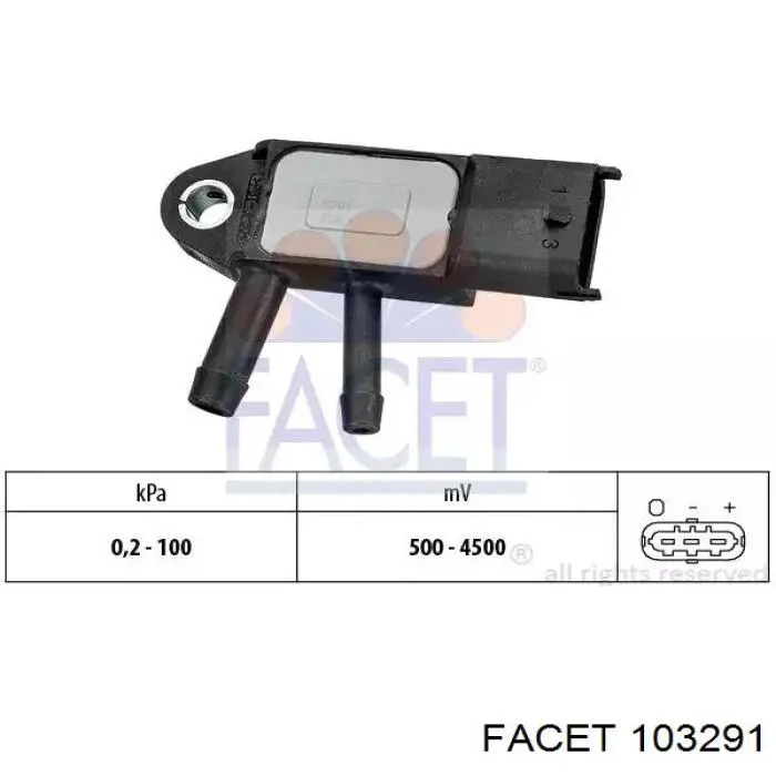 10.3291 Facet sensor de presion de escape