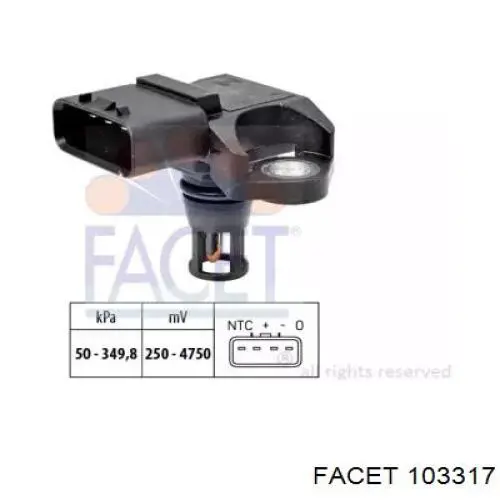 103317 Facet sensor de presion del colector de admision