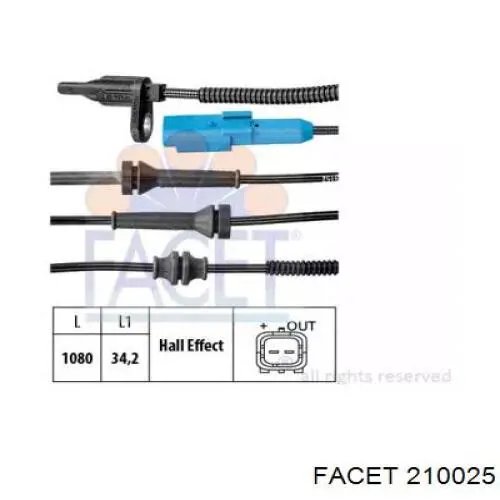 21.0025 Facet sensor abs delantero