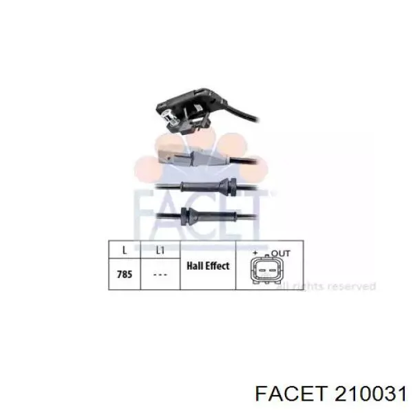 21.0031 Facet sensor abs trasero