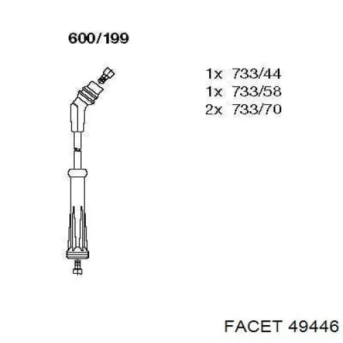 49446 Facet juego de cables de encendido