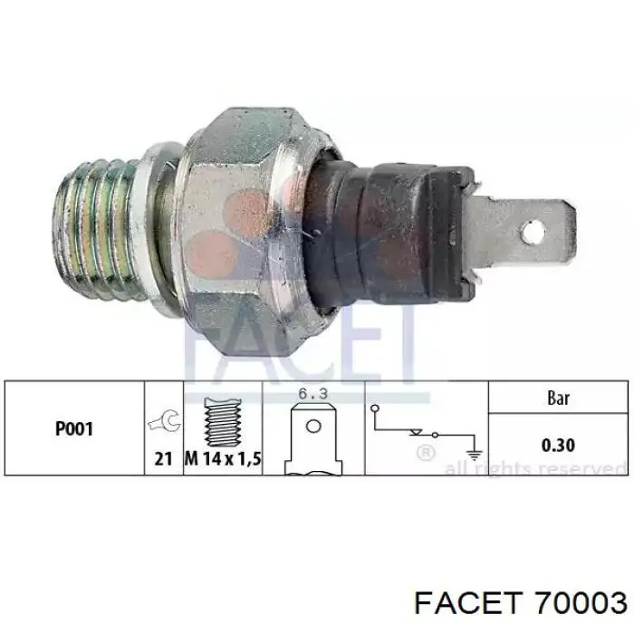 5940619 Fiat/Alfa/Lancia indicador, presión del aceite