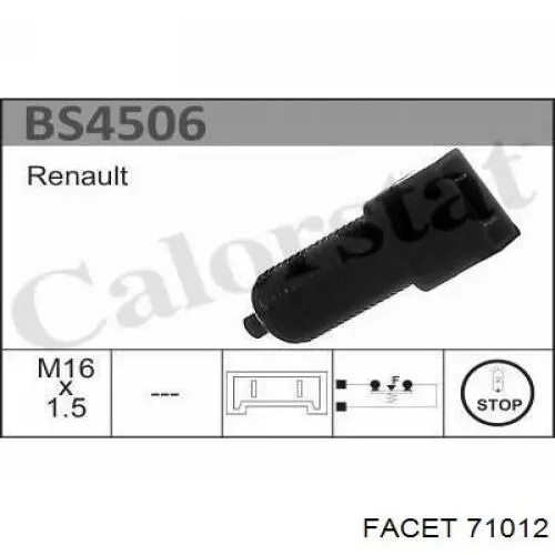 71012 Facet interruptor luz de freno