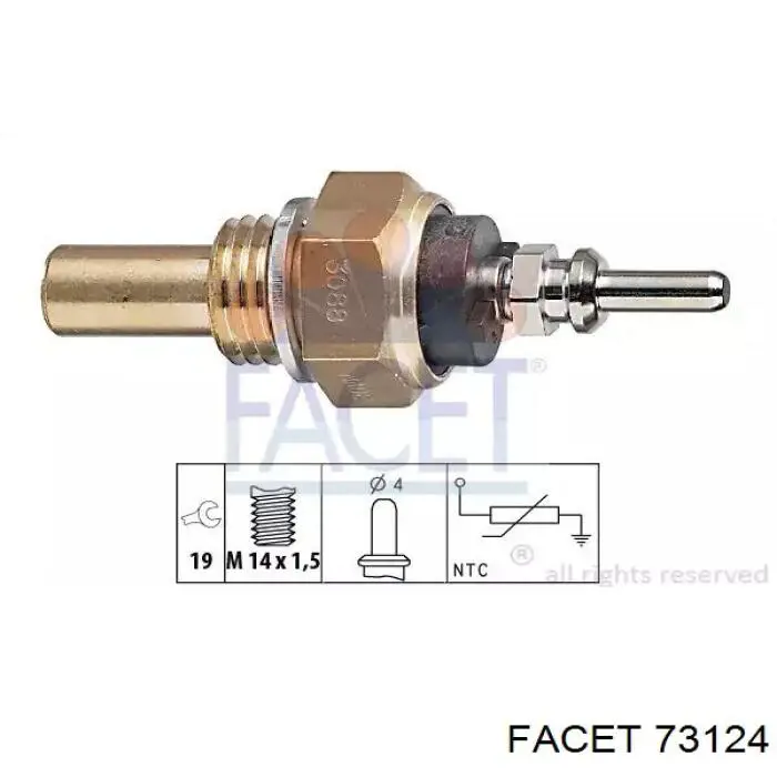 7.3124 Facet sensor de temperatura del refrigerante