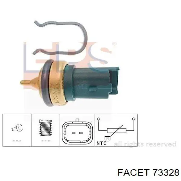 00001338F8 Peugeot/Citroen sensor de temperatura del refrigerante